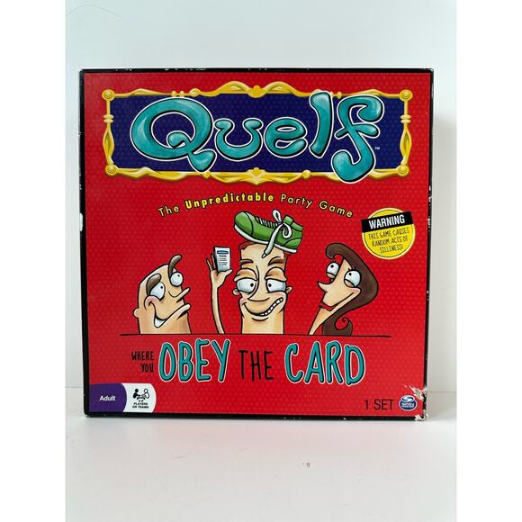 Quelf The Unpredictable Party Game, Adult, 3-8 players or teams, Spin Master - Picture 1 of 7